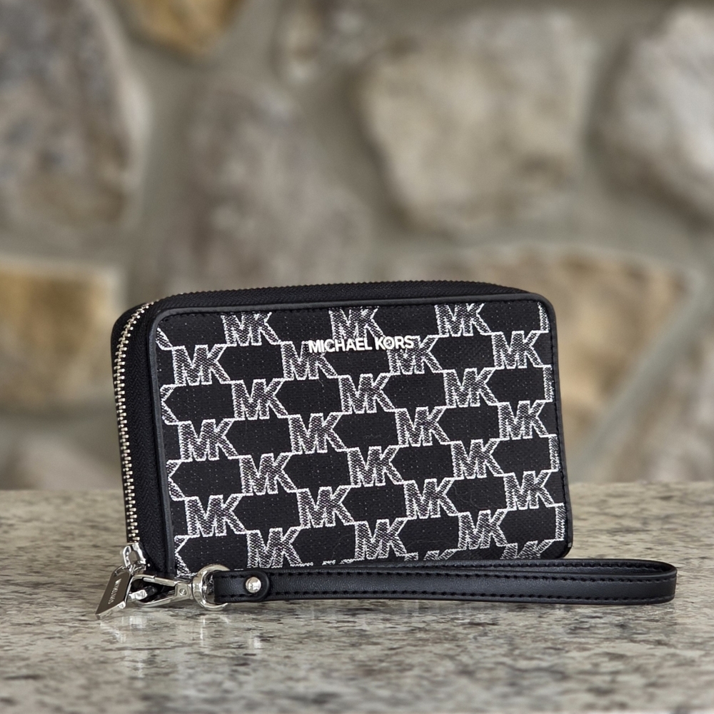 Michael Kors Jet Set Logo Black Wallet